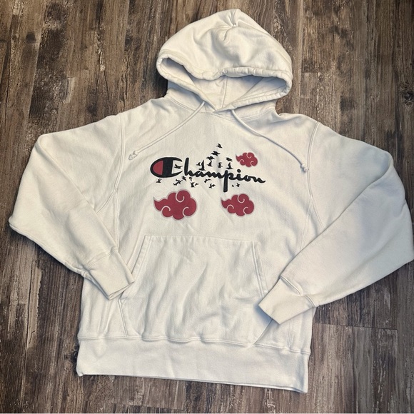 Champion Other - Naruto x Champion white pullover hoodie reverse weave anime men’s medium‎
